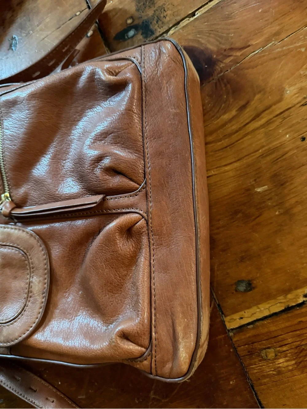 C&C California Tan Leather Crossbody Bag